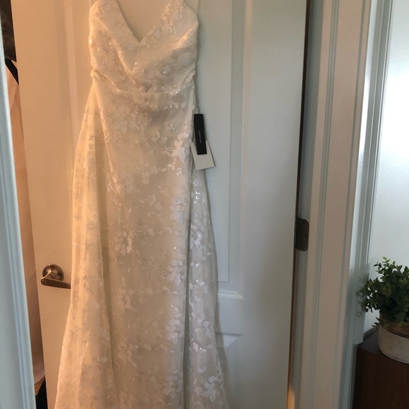 LULUs white sparkly maxi backless dress. - Picture 7 of 8